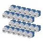 StarTech.com Cat6 Keystone Jack pack de 24 acoplador RJ45 Ethernet Keystone 180 graus sem ferramentas, UTP, branco