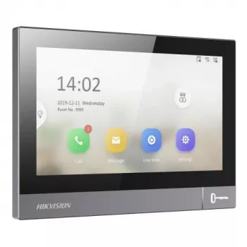 Monitor interior de intercomunicador de vídeo IP Hikvision DS-KH8381-TE1 ecrã tátil de 7 polegadas