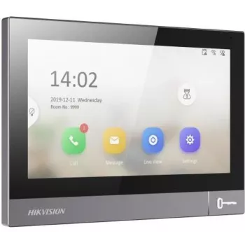 Monitor interior de intercomunicador de vídeo IP Hikvision DS-KH8381-TE1 ecrã tátil de 7 polegadas