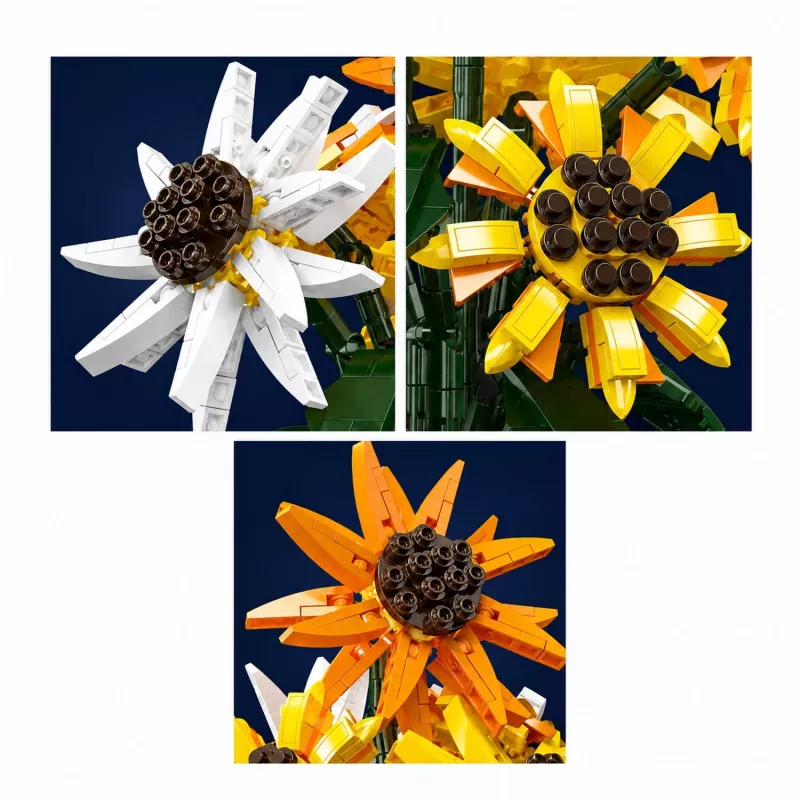 Conjunto de blocos de construção Mould King Sunflower Potted 24111 (854 peças)