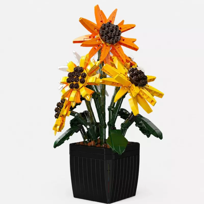 Conjunto de blocos de construção Mould King Sunflower Potted 24111 (854 peças)