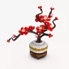 Conjunto de blocos de construção Mould King Plum Blossom Botanical 24120 (393 peças)