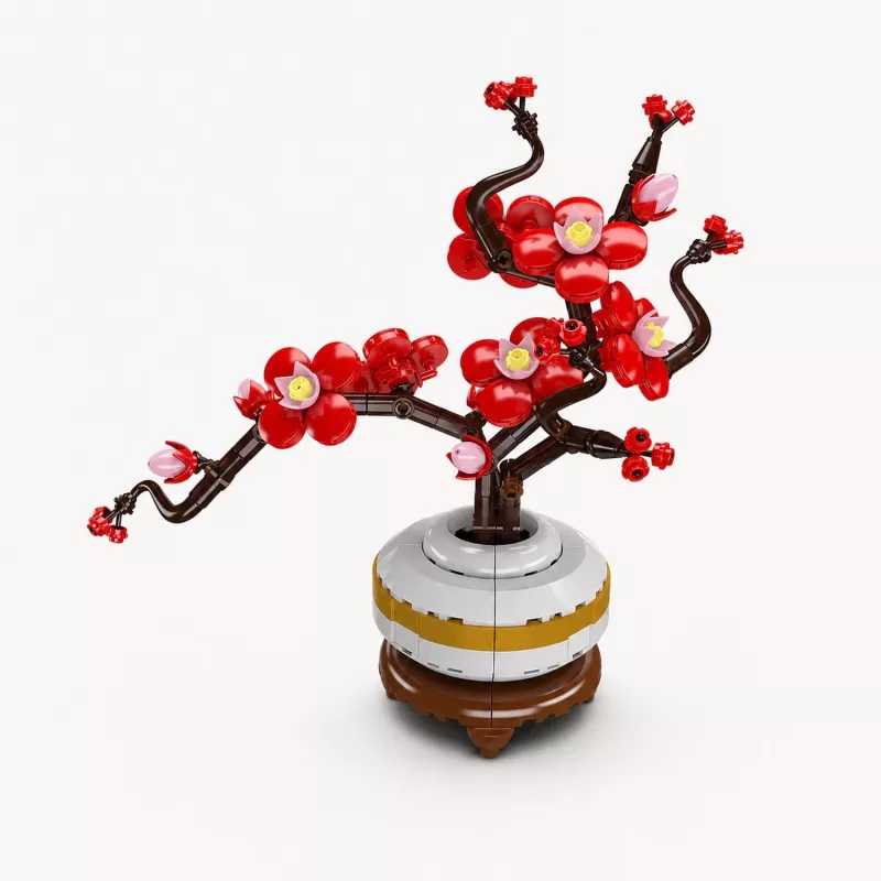 Conjunto de blocos de construção Mould King Plum Blossom Botanical 24120 (393 peças)