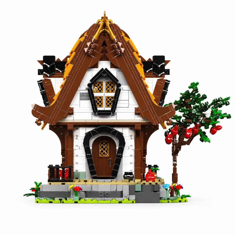 Conjunto de blocos de construção Mould King Medieval World Log Cabin 16054 (2192 peças)