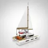 Conjunto de blocos de construção Mould King Catamaran Sailboat 10217 (890 peças)