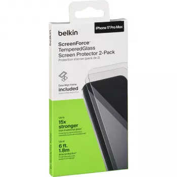Belkin ScreenForce Película de Vidro Temperado para Apple iPhone 17 Pro Max (pack de 2) - Transparente