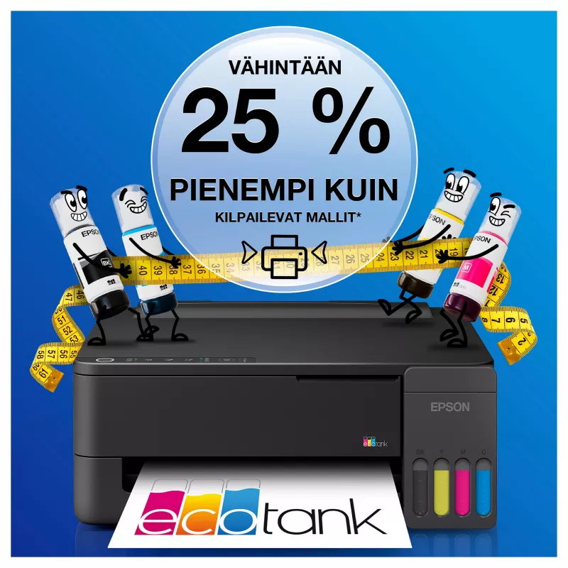 Epson EcoTank ET-1910 Impressora Multifunções de Jato de Tinta - Cor - Imprimir, Digitalizar, Copiar - A4, Legal - Até 11 páginas/min. de impressão - Alimentador de 100 folhas - Wi-Fi