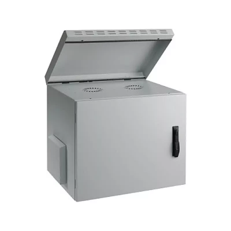 Caixa de parede 19 polegadas EFB-Elektronik IP55, 12U, porta de aço, profundidade 450 mm, RAL 7035
