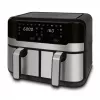 HEINRICH'S HFR 8214 Fritadeira de Ar Dupla 2 x 4,5 L = 9,0 L 1300-2400 W Preto-Prateado