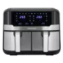 HEINRICH'S HFR 8214 Fritadeira de Ar Dupla 2 x 4,5 L = 9,0 L 1300-2400 W Preto-Prateado