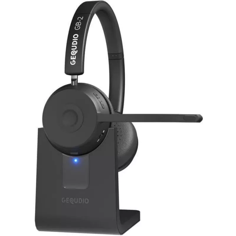 GEQUDIO Auscultador Bluetooth GB-2 com base de carregamento - Auscultador