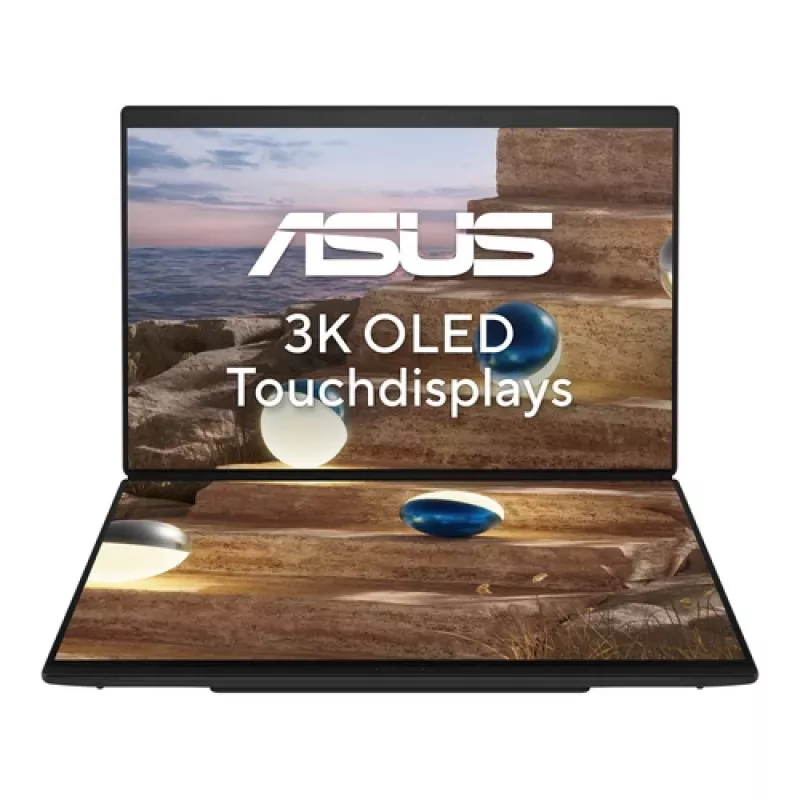 ASUS Zenbook Duo UX8407AA-SN262W Portátil 2-em-1, 14 polegadas 3K OLED Touch 144Hz, Intel Core Ultra 9 386H, 32GB LPDDR5x, 1TB SSD, Windows 11 Home