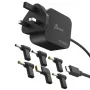 J5CREATE Carregador Mini USB-C GaN PD 67W com ficha UK e 6 conectores DC