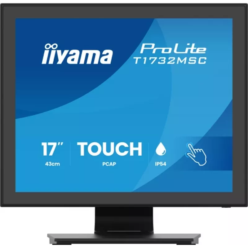 IIYAMA ProLite T1732MSC-B2S Monitor Touch PCAP 17 polegadas, 1280x1024, TN LED, Multi-Touch 10 Pontos, Preto