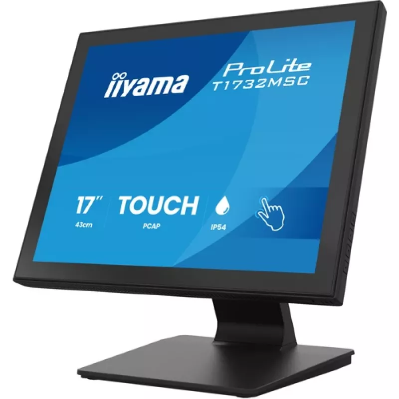 IIYAMA ProLite T1732MSC-B2S Monitor Touch PCAP 17 polegadas, 1280x1024, TN LED, Multi-Touch 10 Pontos, Preto