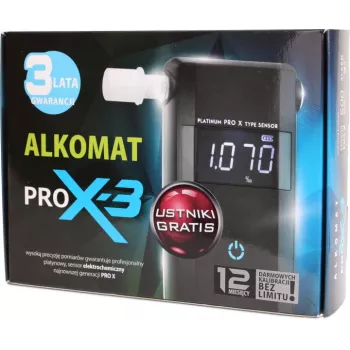 AlcoFind PRO-X-3 Alcoolímetro com boquilhas, calibração de 12 meses