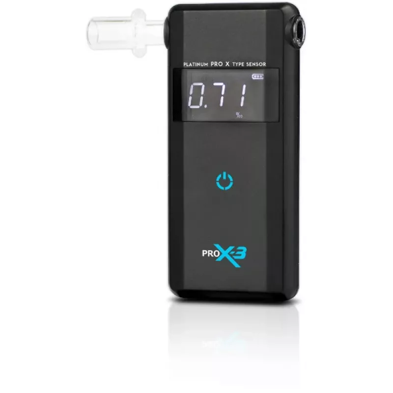 AlcoFind PRO-X-3 Alcoolímetro com boquilhas, calibração de 12 meses