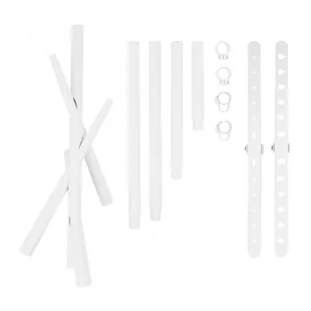 Maclean Suporte de chão para TV, 37-80 polegadas, VESA máx. 600x400, máx. 60 kg, Branco, MC-182 W