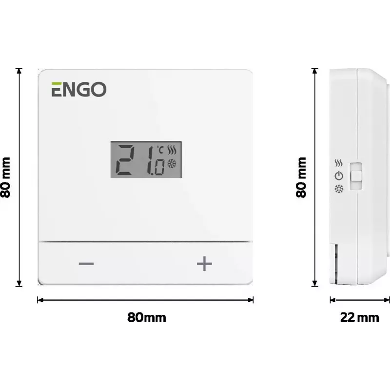 ENGO Controls EASY-BATW Termostato a pilha