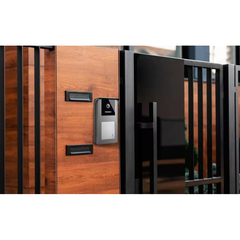 VIDOS IPX S101-1 Painel exterior com leitor RFID, câmara 2MP, PoE, preto