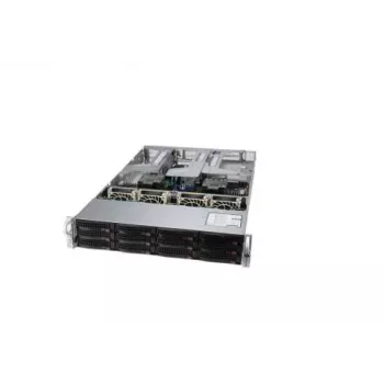 Supermicro SYS-620U-TNR Plataforma de servidor rack 2U, Dual Socket LGA4189, 24x 2,5 polegadas Hot-Swap NVMe/SATA/SAS, 2x 10GbE, 2000W Redundante Titanium
