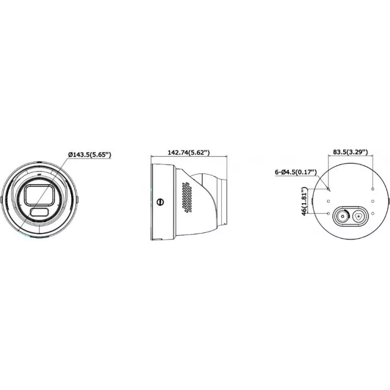 Hikvision DS-2CD2H123G2-LIZS2UY/SL(2.8-12mm)/O-STD Câmara IP Turret AcuSense 2MP com luz de flash e alerta áudio