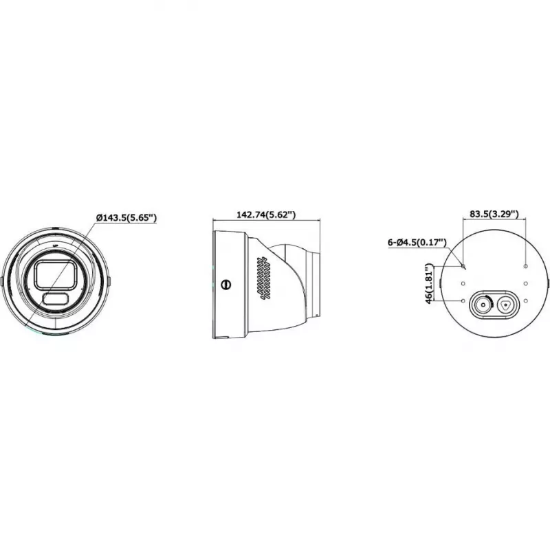 Hikvision DS-2CD2H123G2-LIZS2UY/SL(2.8-12mm)/O-STD Câmara IP Turret AcuSense 2MP com luz de flash e alerta áudio