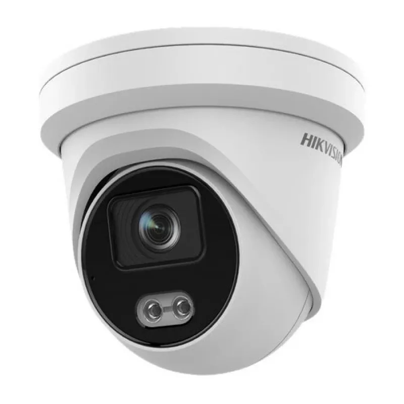 Hikvision Pro Series DS-2CD2347G2-L Câmara IP Turret ColorVu 4MP com objetiva de 2,8mm, IP67, microfone incorporado, PoE