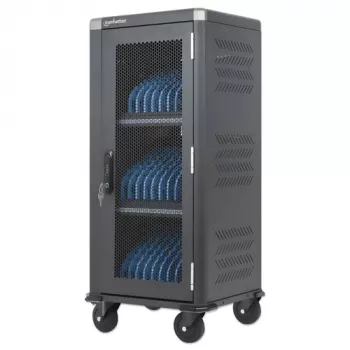 Manhattan 181471 carrinho de carregamento USB-C de 30 compartimentos, 30 W por porta, preto