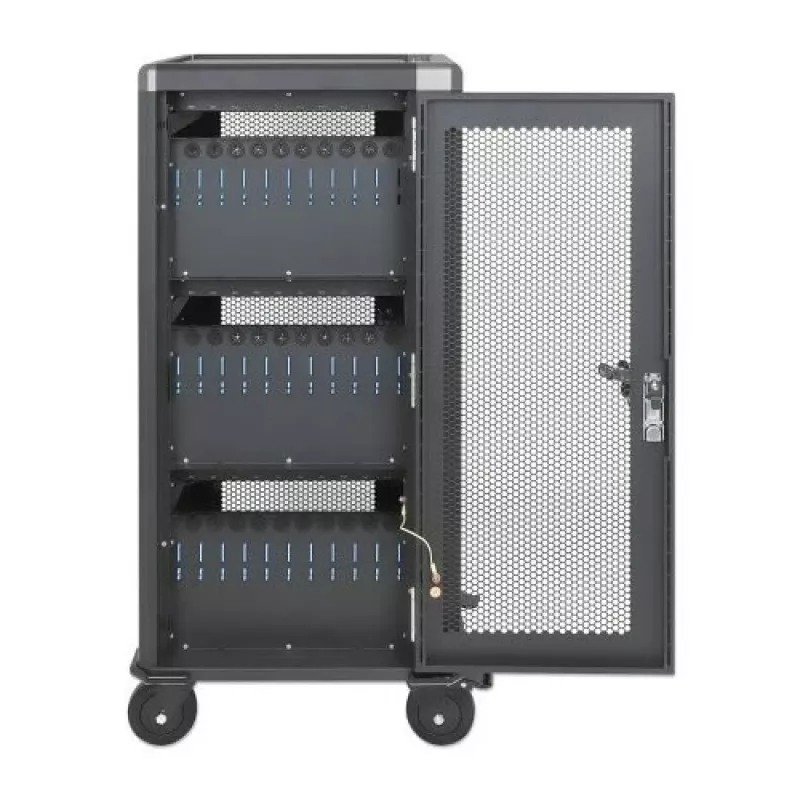 Manhattan 181471 carrinho de carregamento USB-C de 30 compartimentos, 30 W por porta, preto
