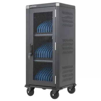 Manhattan 181471 carrinho de carregamento USB-C de 30 compartimentos, 30 W por porta, preto