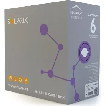 SOLARIX cabo de rede Cat.6 U/UTP LSOH Dca 305m cinzento