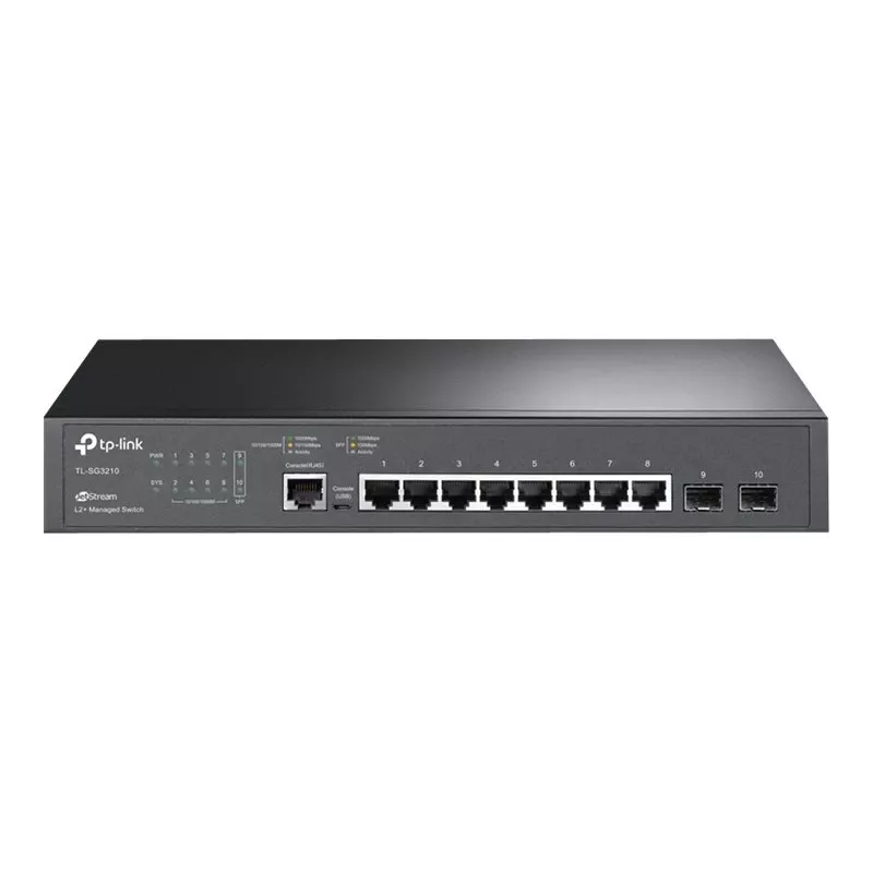 TP-Link LiteWave SG3210 switch L2 gerido com 8 portas Gigabit e 2 slots SFP