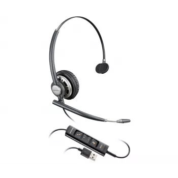 Headset com fios on-ear Poly EncorePro HW715 com microfone com cancelamento de ruído