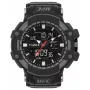 Relógio digital de homem TIMEX TW5M51800 53mm Caixa de resina Bracelete de resina preta Mostrador cinzento Luz noturna INDIGLO 100m de resistência à água