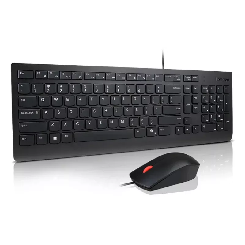 Conjunto de Teclado e Rato com Fios Lenovo Essential Nórdico (Finlandês/Sueco) Copilot