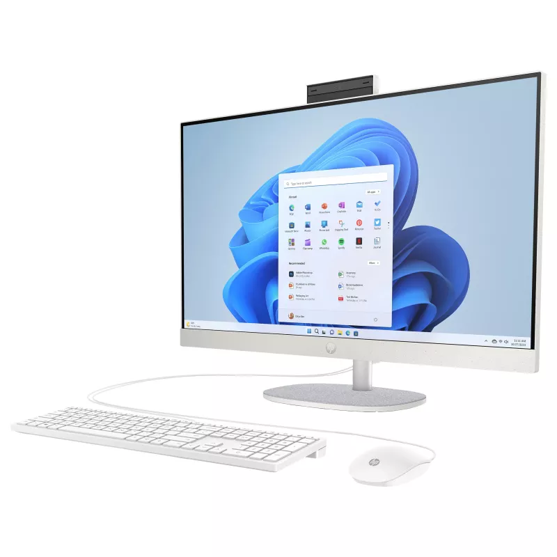 HP 27-cr0475ng All-in-One PC, 27 polegadas FHD IPS, Intel Core i7-1355U, 16GB RAM, 1TB SSD, Windows 11 Home, Branco