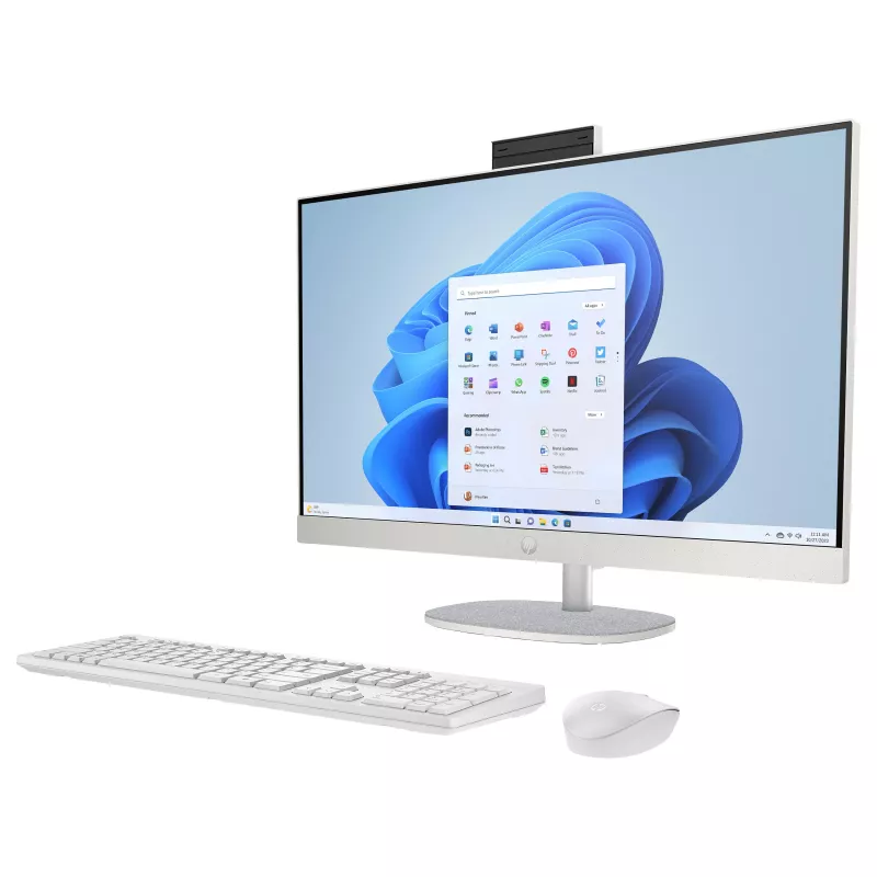 HP 27-cr0475ng All-in-One PC, 27 polegadas FHD IPS, Intel Core i7-1355U, 16GB RAM, 1TB SSD, Windows 11 Home, Branco