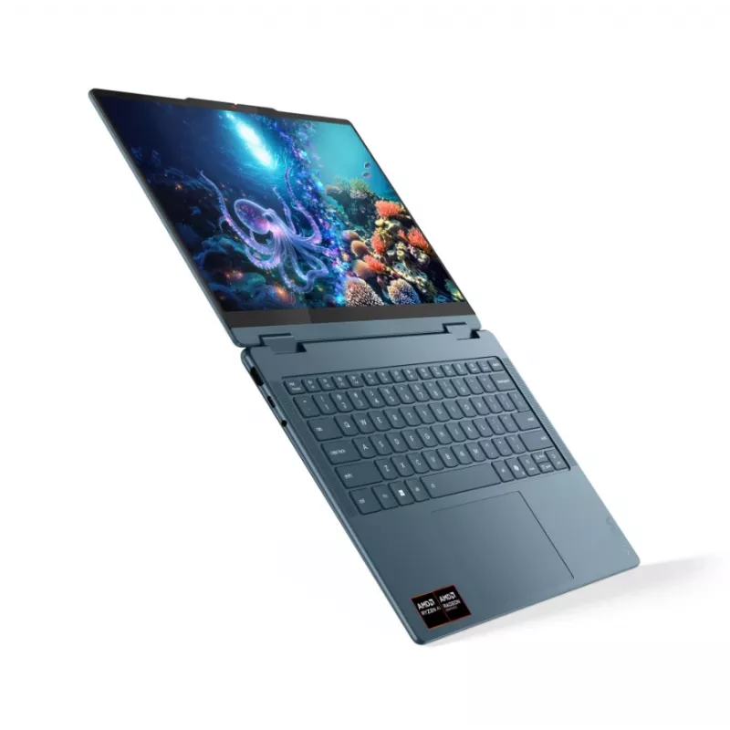 Portátil 2-em-1 Lenovo Yoga 7 14 polegadas WUXGA OLED Touch, AMD Ryzen AI 5 340, 16GB RAM, 512GB SSD, AMD Radeon 840M, Windows 11 Home, Tidal Teal