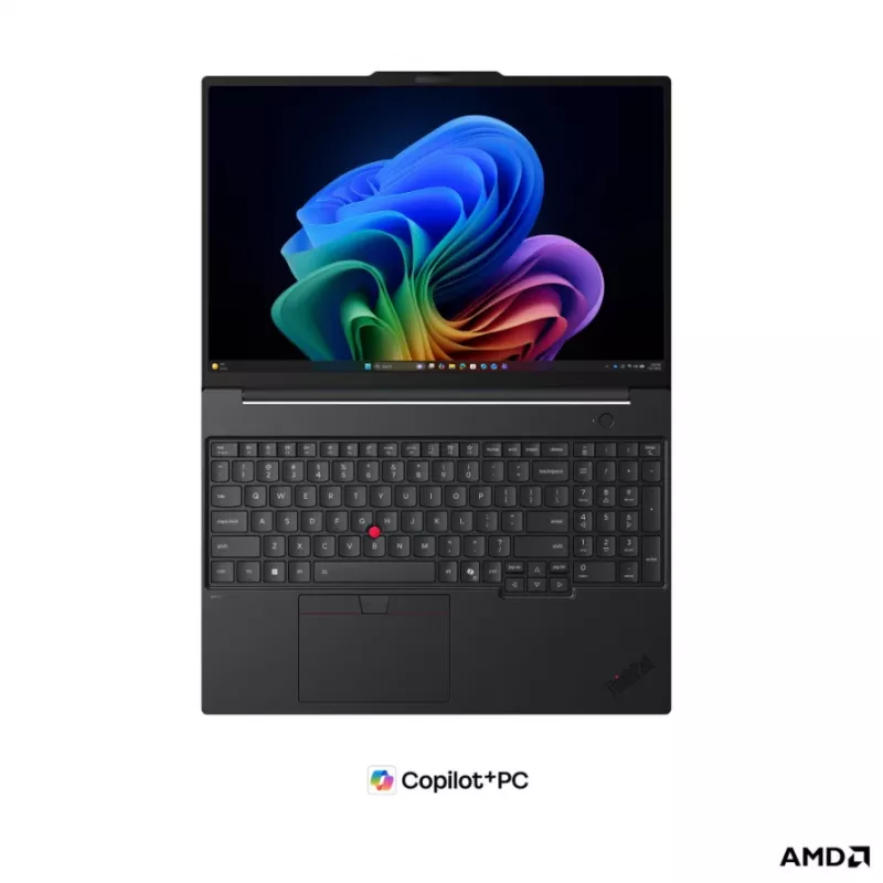 Portátil empresarial Lenovo ThinkPad T16 G5 AMD, 16 polegadas WUXGA IPS, AMD Ryzen AI 5 PRO 440, 16GB DDR5, 512GB SSD, AMD Radeon 840M, Windows 11 Pro, Preto, Teclado nórdico