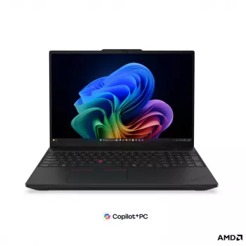 Portátil Lenovo ThinkPad T16 G5 AMD 16 polegadas WUXGA IPS, AMD Ryzen AI 5 PRO 440, 16GB DDR5, 512GB SSD, AMD Radeon 840M, Windows 11 Pro, Preto
