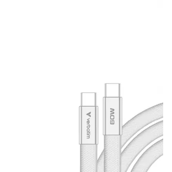 Verbatim Sync & Charge USB-C para USB-C 60W 120cm branco