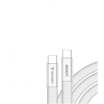 Verbatim Sync & Charge USB-C para USB-C 100W 120cm branco