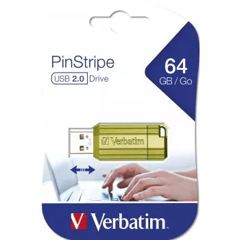 Verbatim Store n Go Pinstripe USB 2.0 Eucalyptus Green 64GB pen drive
