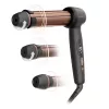 Rowenta CF4620E0 Twist Curl ferro de caracóis - cerâmica, cuidado iónico, 27/32/38 mm, ecrã LCD, 86 W, preto/cobre