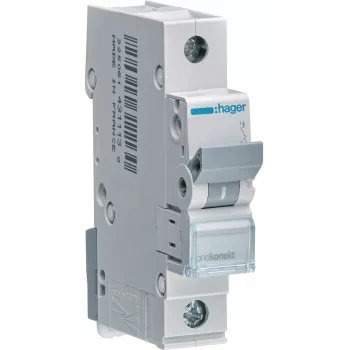 Hager MBN106E Disjuntor 6kA, curva B, 6A, 1 polo
