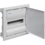 Hager Volta VU12AT Quadro de distribuição encastrado com porta metálica, 1 fila, 12 módulos, IP30, QuickConnect