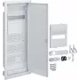 HAGER Volta Hybrid Quadro de distribuição encastrado, 12 módulos, 1 fila, 3 placas de montagem, tomada 230V, branco (RAL 9010)