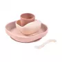 Beaba Conjunto de refeição para bebé rosa silicone