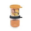 BEABA Conjunto de frascos de vidro com tampas 2 x 250 ml azul-noite/mel